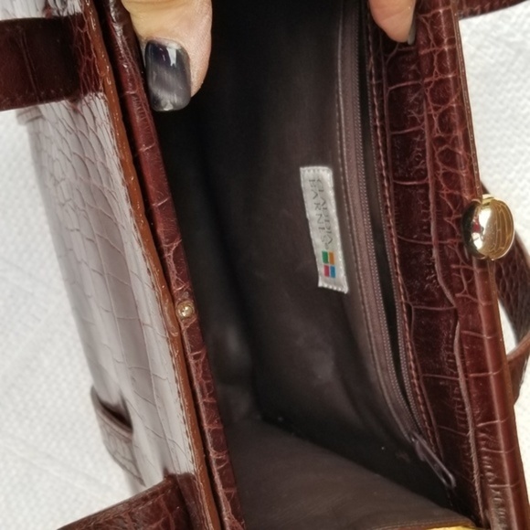 Claudia Barnes  Vintage embossed leather‎ bag - Picture 2 of 12